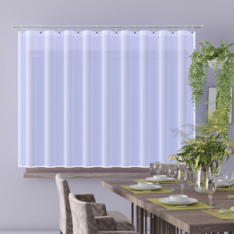 Firanka woal gotowa z lamówką 300x160 cm biała