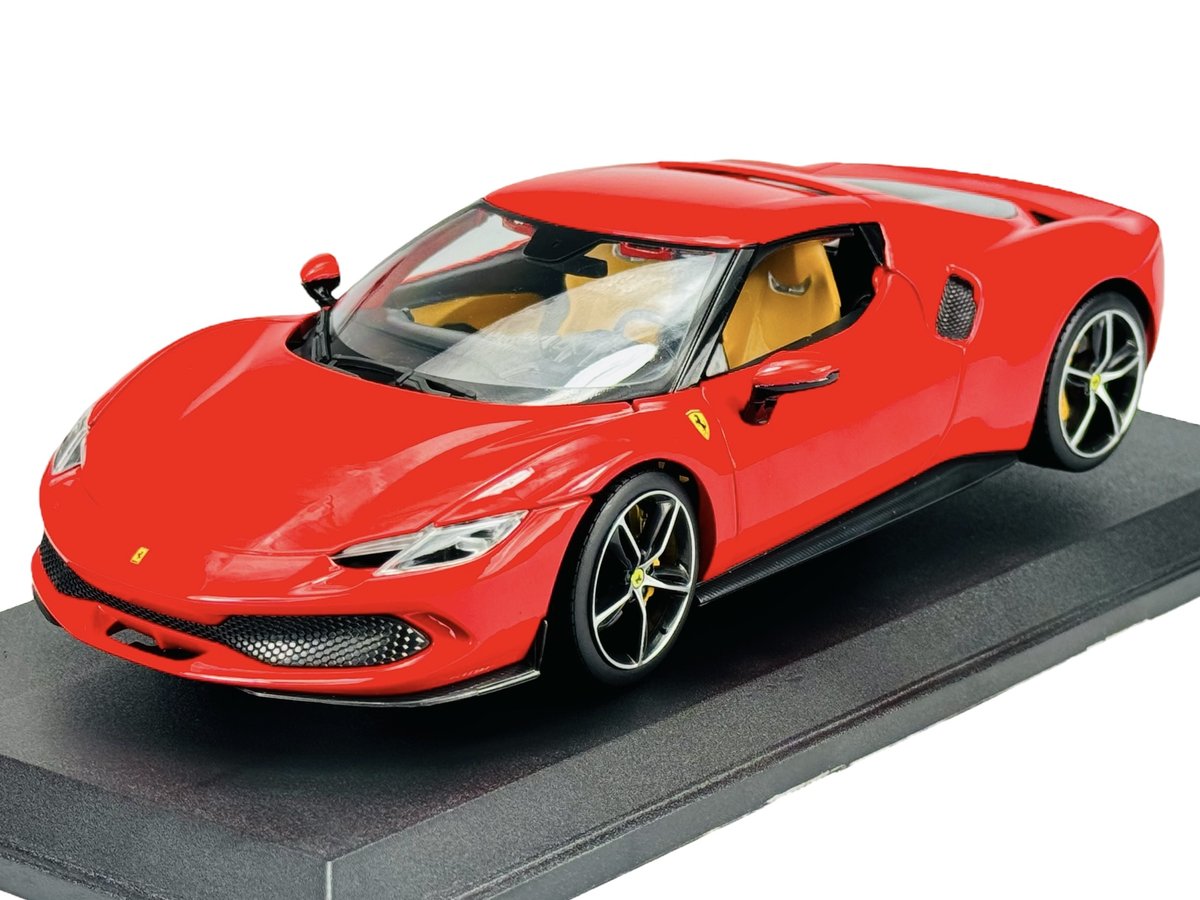 BBURAGO FERRARI 296 GTB CZERWONY 1:18 16018