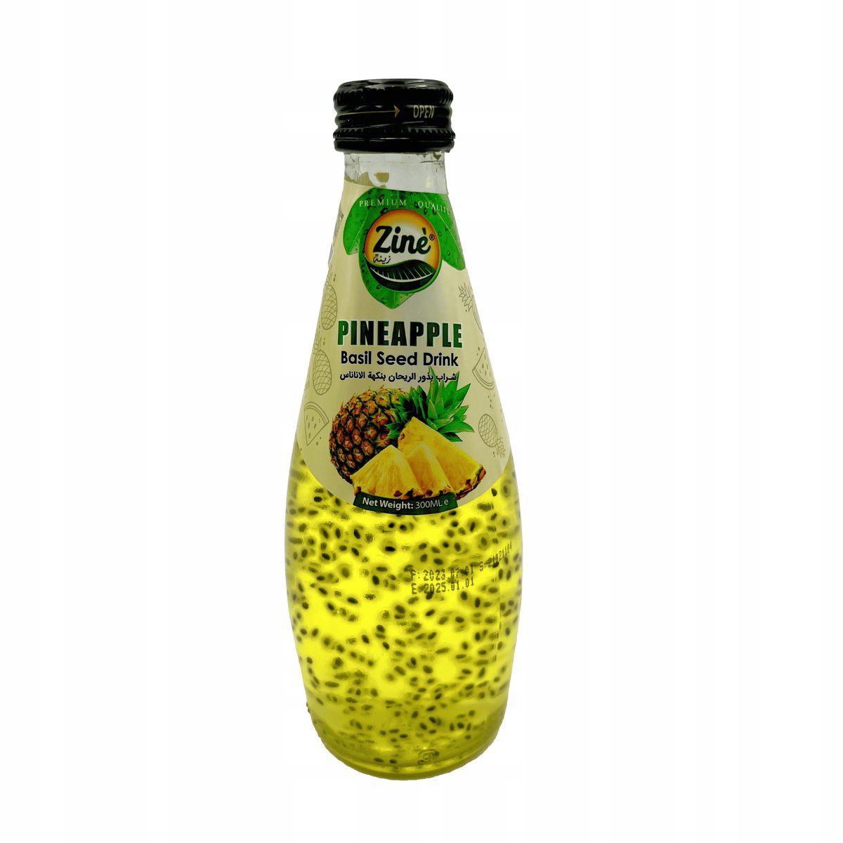 PINEAPPLE FLAVOURED BASIL SEED DRINK 300 ML ZINE
