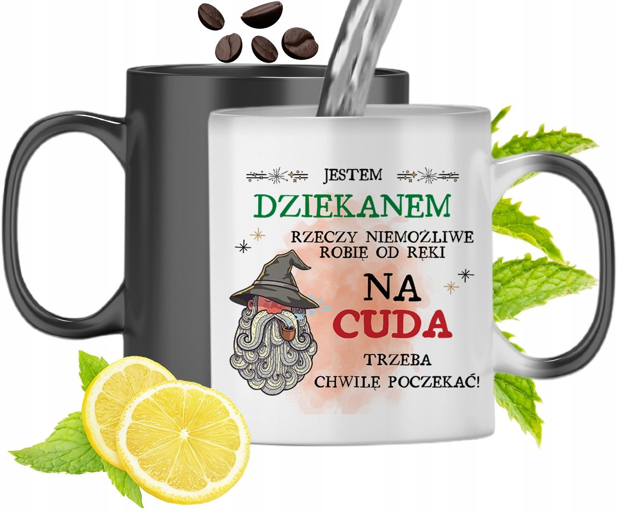 KUBEK MAGICZNY DLA DZIEKANA ZMIENIAJĄCY KOLOR z Nadrukiem ze Zdjęciem + Opakowanie na prezent (wzór 03)