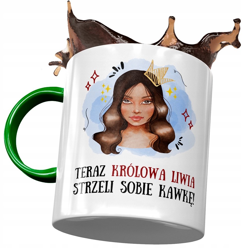 Kubek Zielony Dla Liwii Przyjaciółki Na Prezent z Nadrukiem ze Zdjęciem + Opakowanie na prezent (wzór 04)