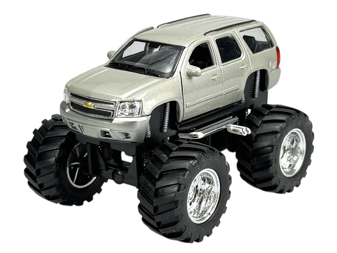 WELLY MONSTER TRUCK 2008 CHEVROLET TAHOE SREBRNY 1:34 47002
