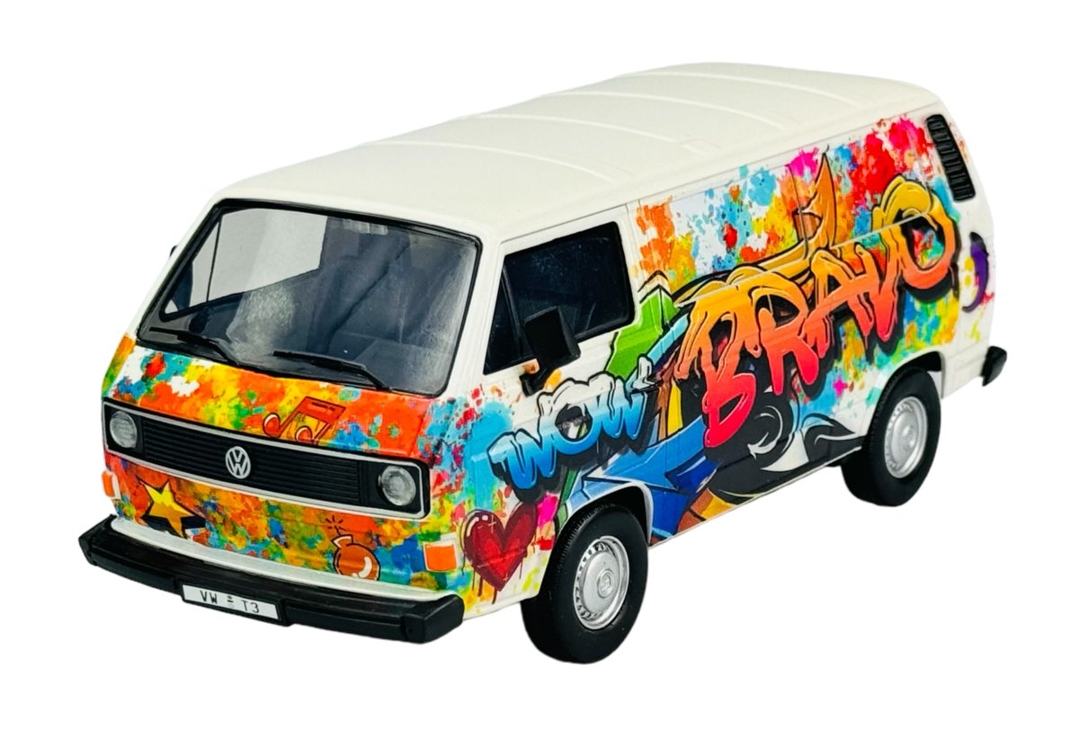 MOTORMAX VW VOLKSWAGEN TRANSPORTER T3 GRAFFITI 1:24 79599