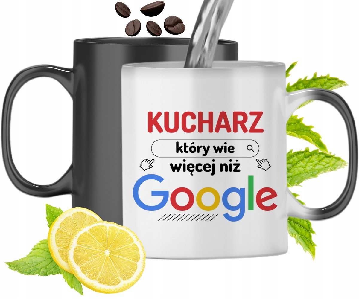 KUBEK MAGICZNY DLA KUCHARZA ZMIENIAJĄCY KOLOR z Nadrukiem ze Zdjęciem + Opakowanie na prezent (wzór 02)