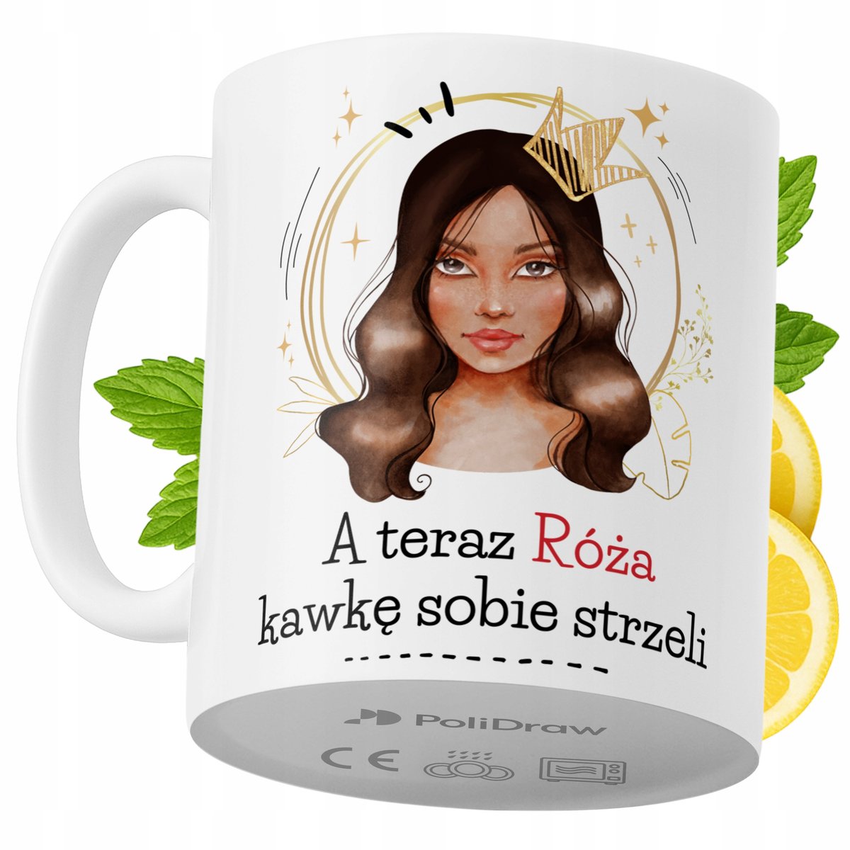 Kubek Dla Róży na Prezent z Nadrukiem ze Zdjęciem 330 ml PoliDraw + Opakowanie na prezent (wzór 04)