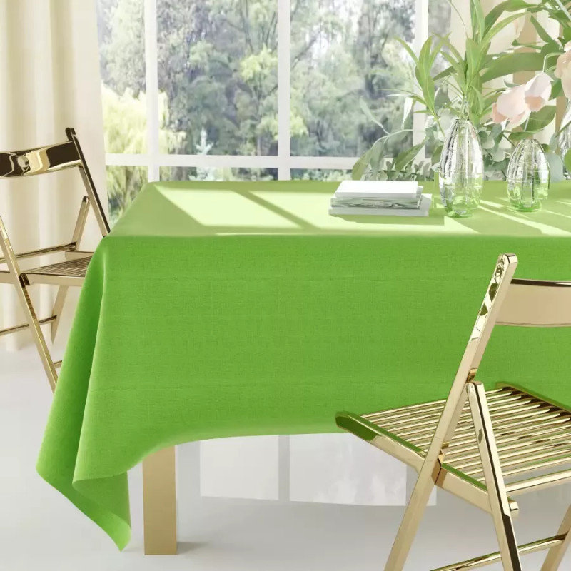 Obrus hydrofobowy Kreski 160x350 cm seledyn