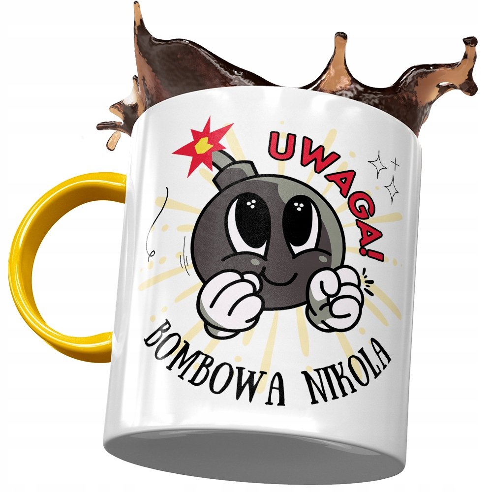 Kubek Żółty Dla Nikoli Żony Siostry na Prezent z Nadrukiem ze Zdjęciem+ Opakowanie na prezent (wzór 01)