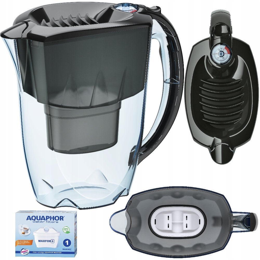 Dzbanek do filtrowania wody Aquaphor Amethyst 2,8l Czarny + Filtr Maxfor