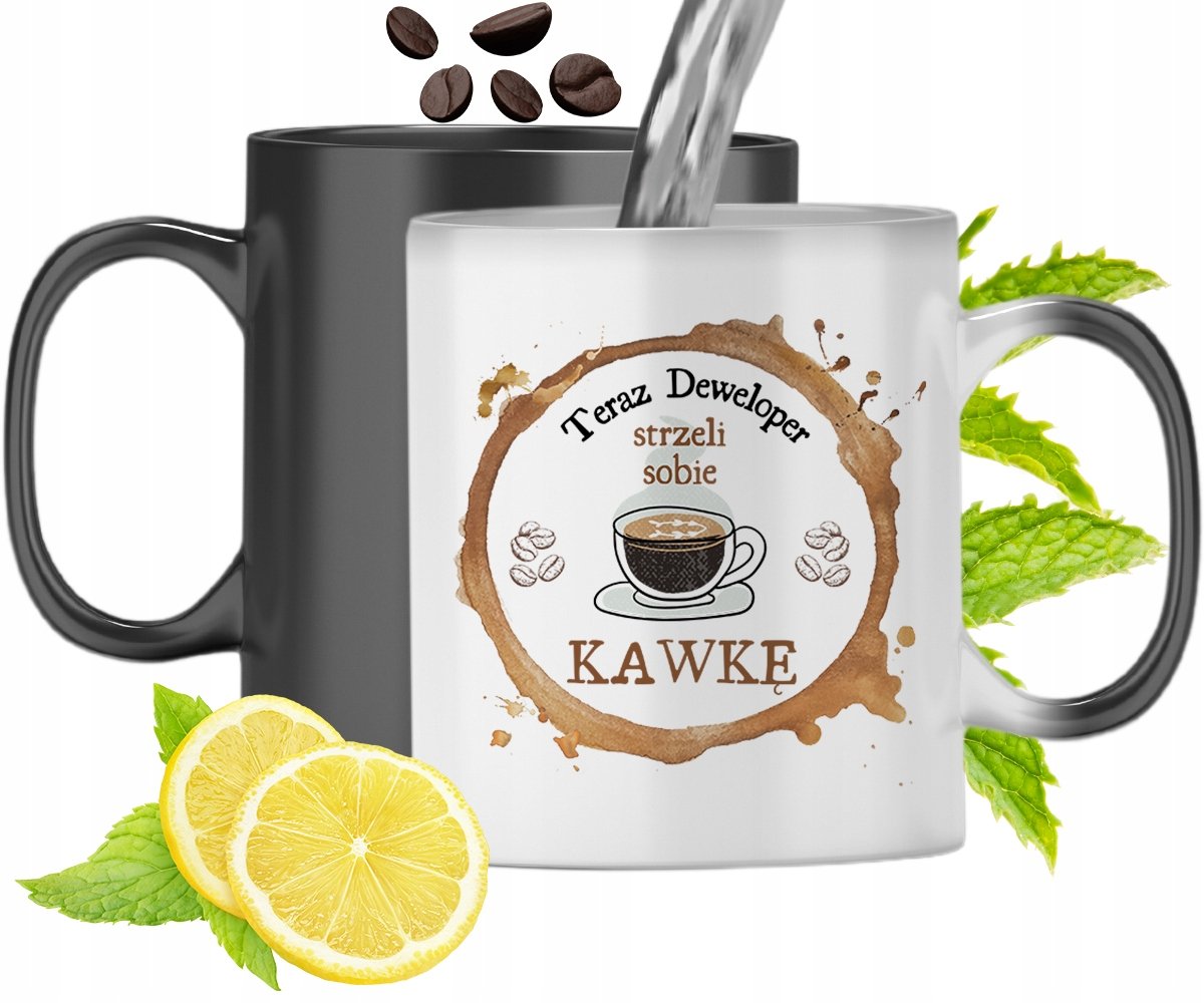 KUBEK MAGICZNY DLA DEWELOPERA ZMIENIAJĄCY KOLOR z Nadrukiem ze Zdjęciem + Opakowanie na prezent (wzór 04)
