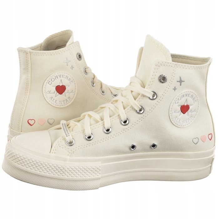 Converse trampki damskie CTAS LIFT EGRET Lift na platformie serca Y2K 37,5