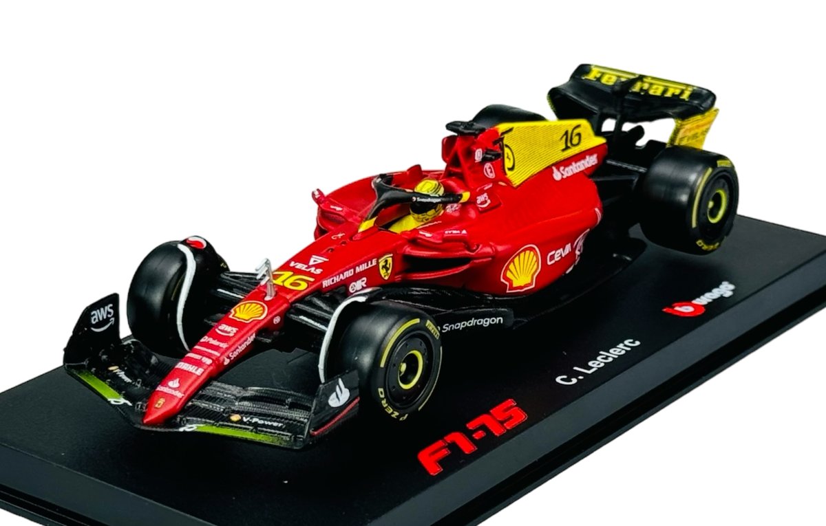 BBURAGO 2022 FERRARI RACING F1-75 #16 CHARLES LECLERC GP ITALII 36831 1:43 + GABLOTKA