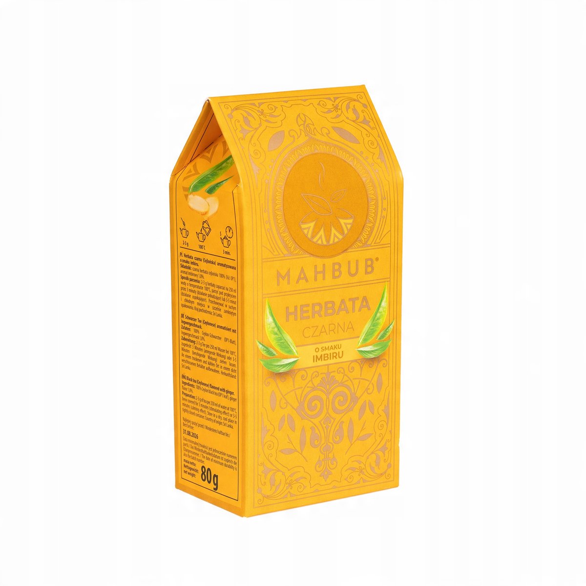 Mahbub Black Tea with ginger flavor 80g