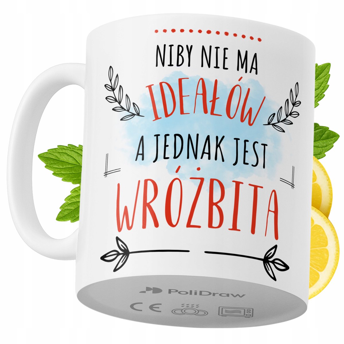 Kubek Dla Wróżbity na Prezent z Nadrukiem ze Zdjęciem 330 ml PoliDraw + Opakowanie na prezent (wzór 02)