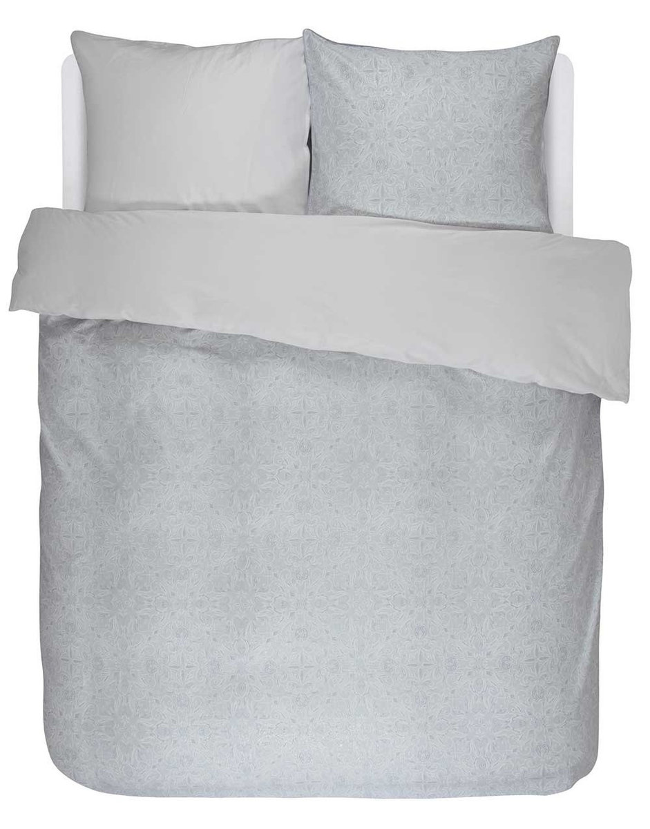 Komplet pościeli bawełnianej dla 2 osób, zestaw satynowej pościeli, 100% bawełna - kolor jasnoniebieski, Essenza