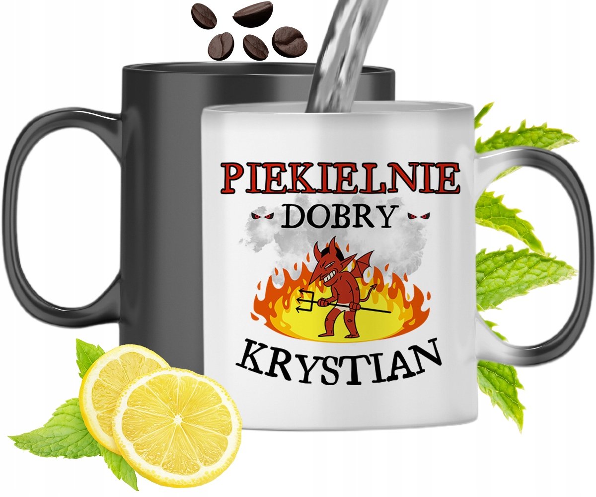KUBEK MAGICZNY DLA KRYSTIANA ZMIENIAJĄCY KOLOR z Nadrukiem ze Zdjęciem + Opakowanie na prezent (wzór 03)