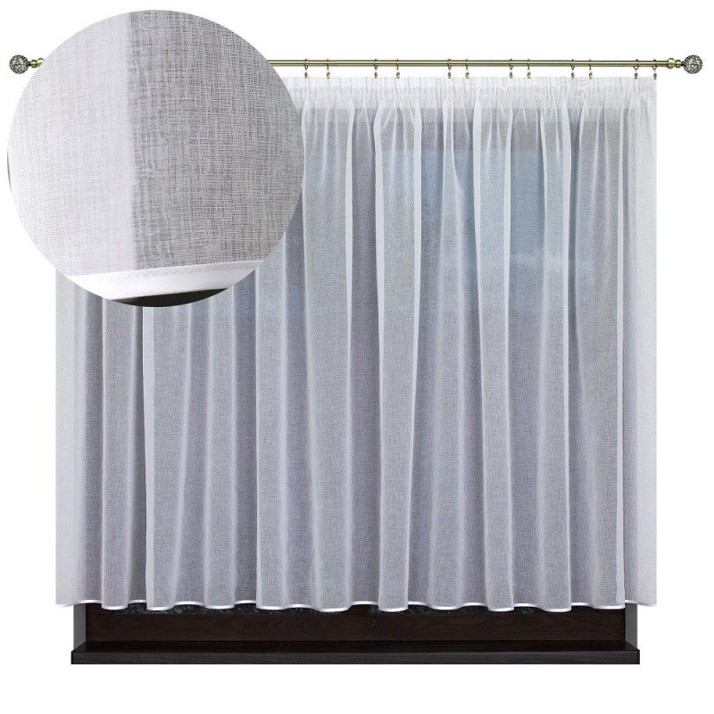 Firanka batyst gotowa z lamówką 300x180 cm biała