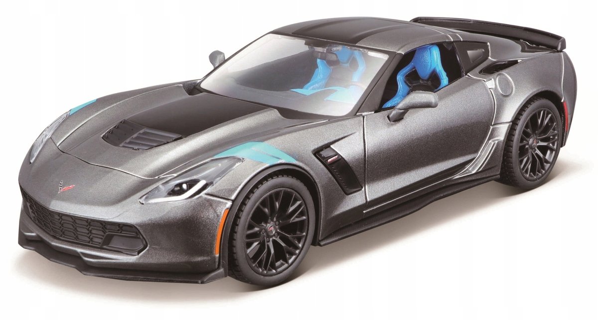 MAISTO 2017 CHEVROLET CORVETTE GRAND SPORT SREBRNY 1:24 DO SKŁADANIA 39527