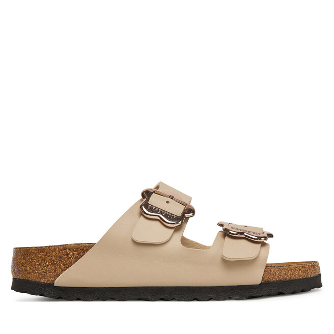 Klapki Birkenstock Arizona Flower Buckle Kids 1030419 D Écru