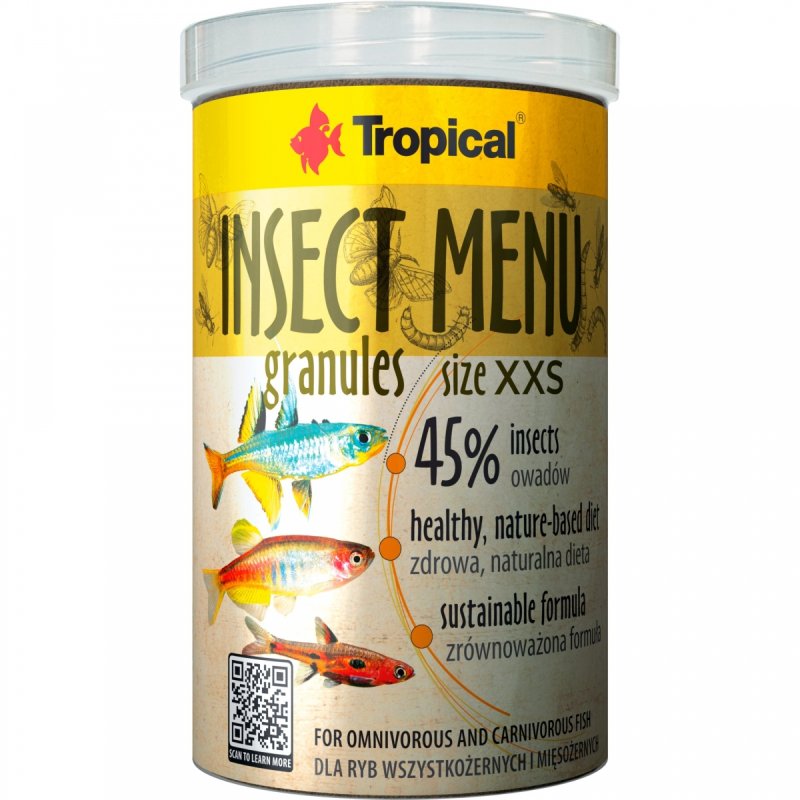 TR INSECT MENU GRANULES SIZE XXS 100ML/64G