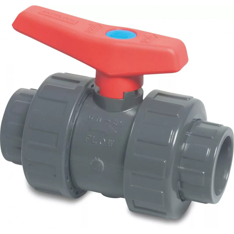 Zawór kulowy PVC-U 63mm DN50 szary typ 2000