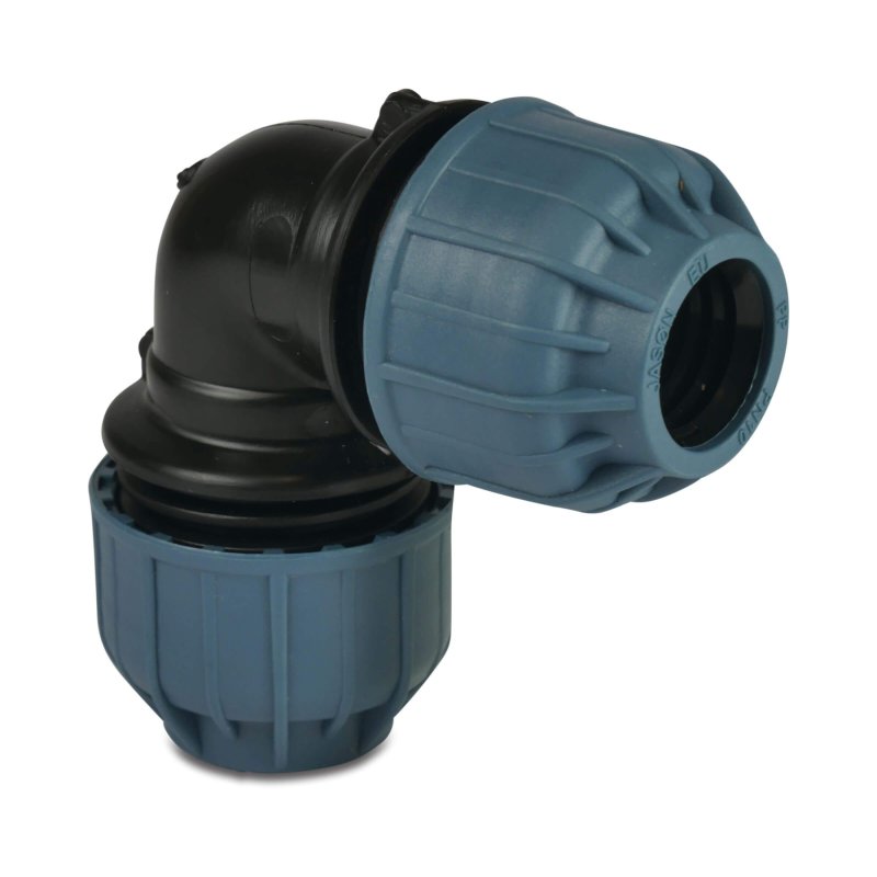 Jason Kolano 90° PP 32mm zacisk 10bar