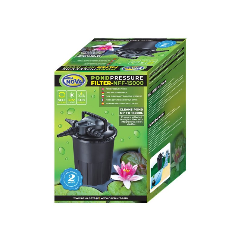 Filtr ciśnieniowy NFF-15000 (samoczyszczący) do oczka 36w uv