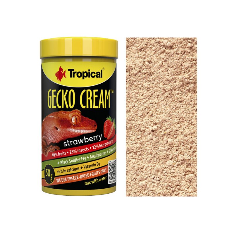 Tropical Gecko 100 ml Pokarm Dla Gekonów Truskawka