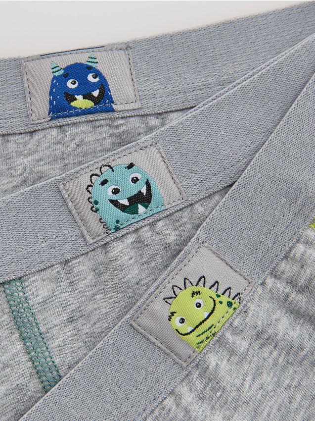 Reserved - Bawełniane bokserki 3 pack - ciemnoszary