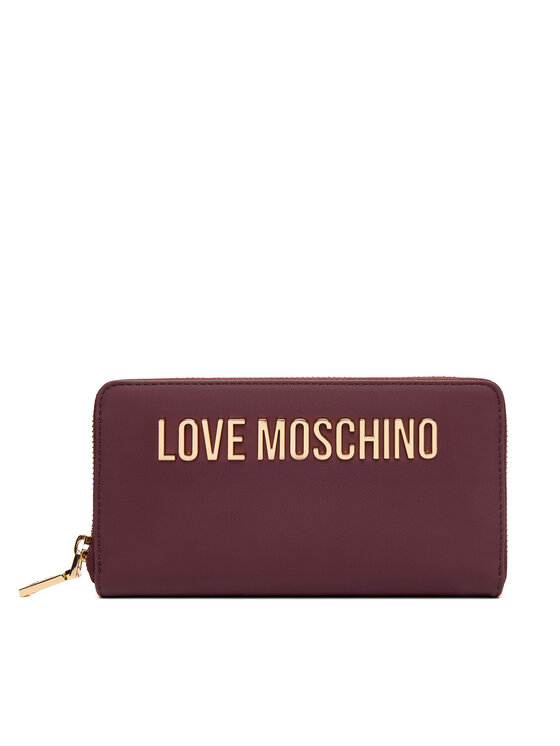 LOVE MOSCHINO Duży Portfel Damski JC5611PP1NKD0552 Bordowy