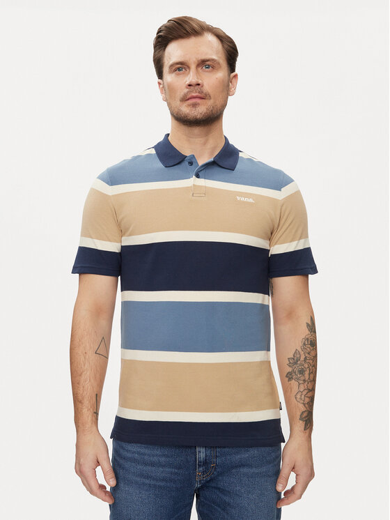 Vans Polo Halicrest Stripe Polo Ss VN000G3R Niebieski Regular Fit