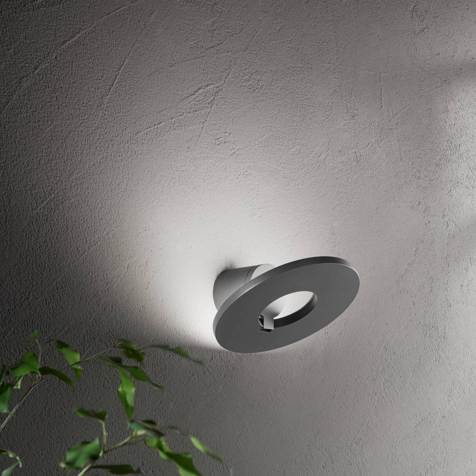 Fabas Luce Kinkiet zewnętrzny LED Elite, czarny