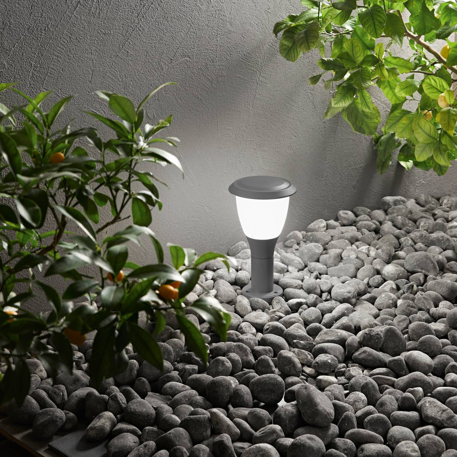 Fabas Luce Lampa ogrodowa stojąca Thiago, możliwość ściemniania, czarny