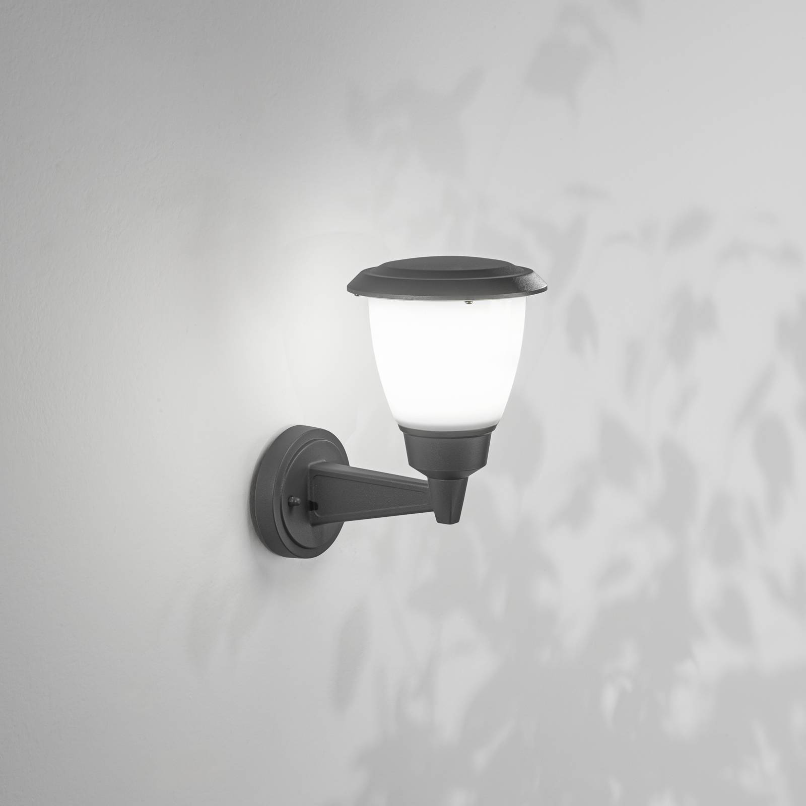 Fabas Luce Kinkiet zewnętrzny Thiago, możliwość ściemniania, czarny