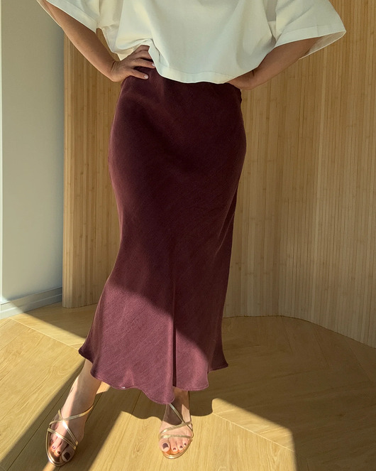 Spódnica Melody midi burgundy
