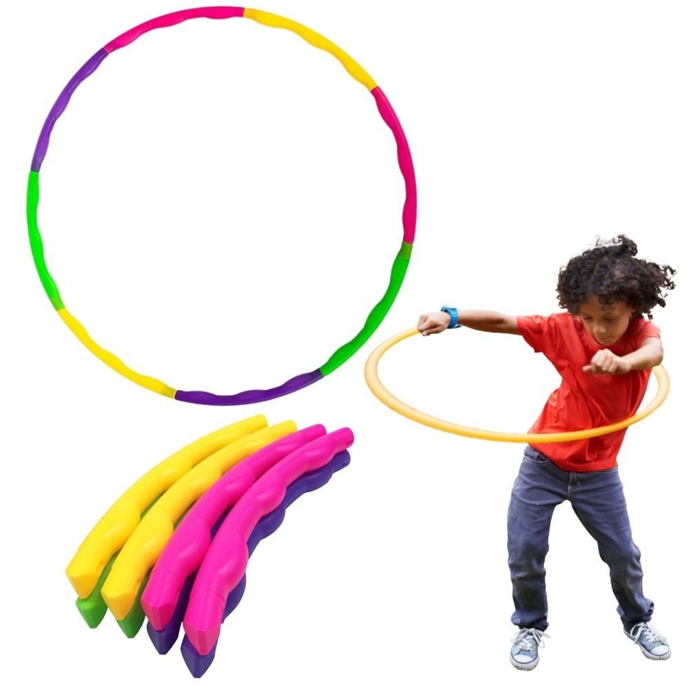 Hula Hop z wypustkami składane kolorowe 50cm 7el Leantoys - gra