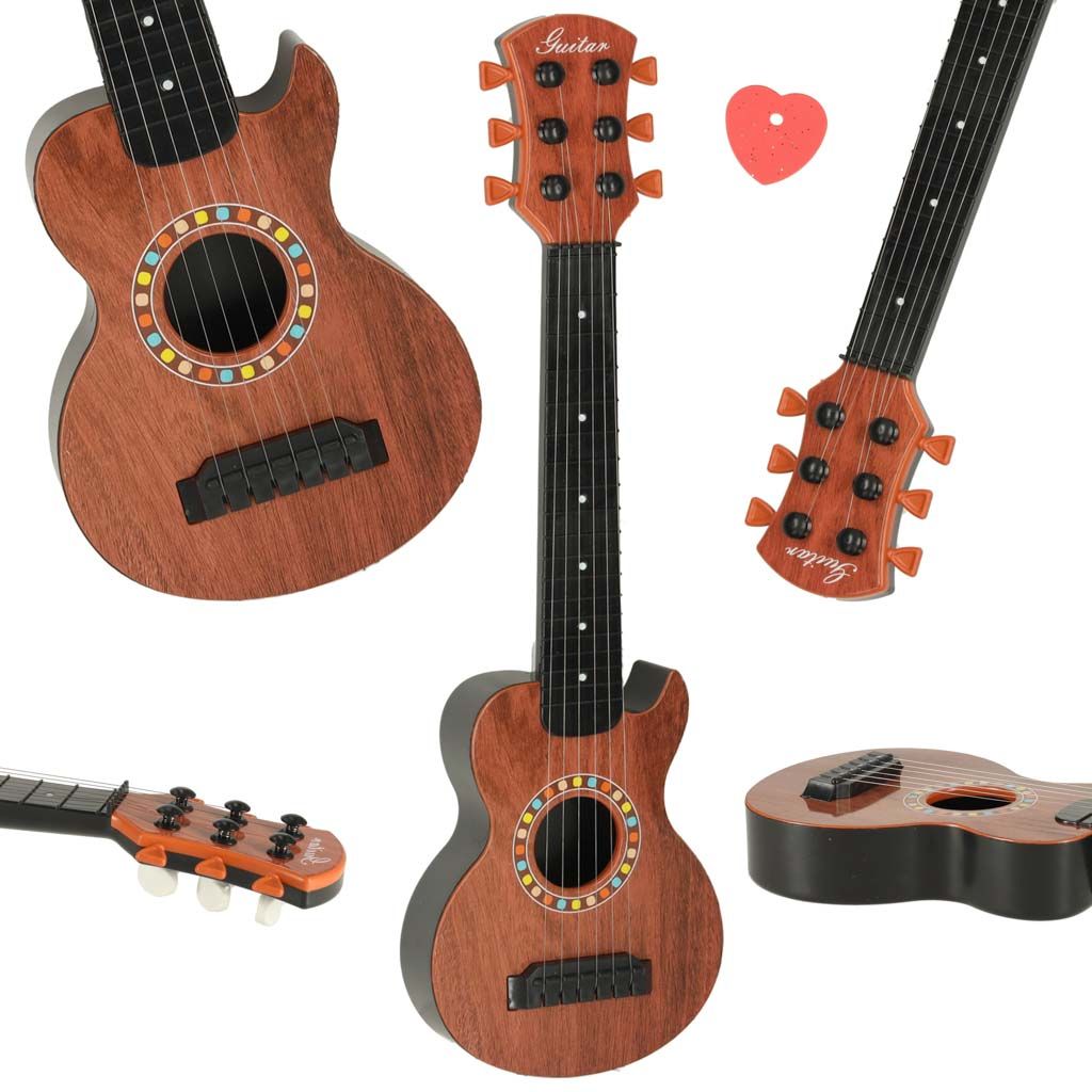 Gitara klasyczna dla dzieci drewniana 6 strun 18 cali 46,5cm - zabawka