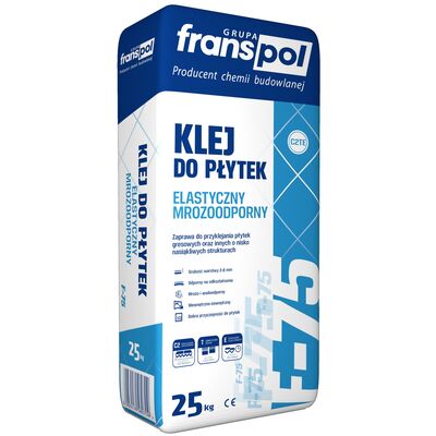 Klej do płytek F-75 elastyczny C2TE 25 kg Franspol