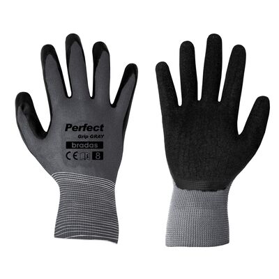 Rękawice ochronne PERFECT GRIP GRAY lateks, rozmiar 8