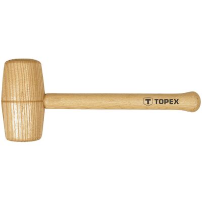 Młotek drewniany okrągły, 70 mm, trzonek drewniany TOPEX