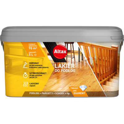 ALTAX Lakier  do podłóg twardy jak diament 5 l palisander półmat