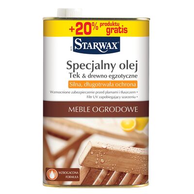 Starwax Specjalny olej Meble Ogrodowe 750 ml + 20% gratis