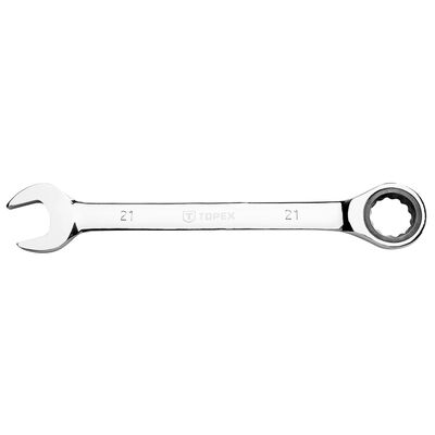 Klucz płasko - oczkowy z grzechotką, 21 mm TOPEX