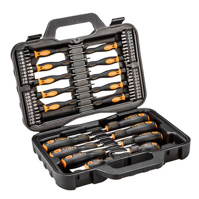 NEO Zestaw wkrętaków i końcówek wkrętakowych, 58 sztuk