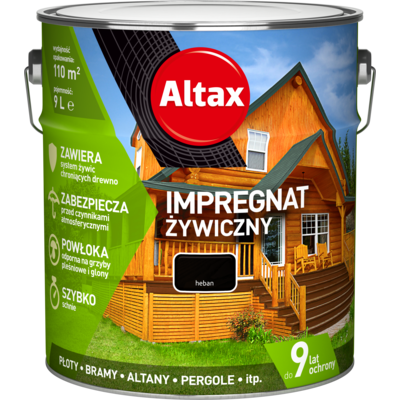 Altax Impregnat żywiczny 9 l heban