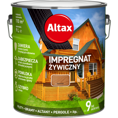 Altax Impregnat żywiczny 9 l kasztan