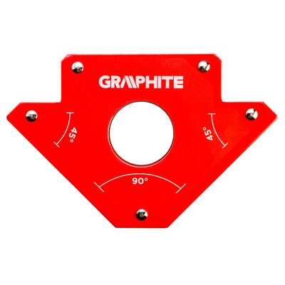 GRAPHITE Spawalniczy kątownik magnetyczny 122 x 190 x 25 mm, udźwig 34,0 kg