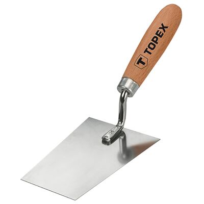 TOPEX Kielnia sztukatorska trapezowa 160 x 80 mm, stal nierdzewna