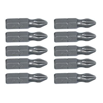 TOPEX Końcówka wkrętakowa PH2 x 25 mm, 10 sztuk