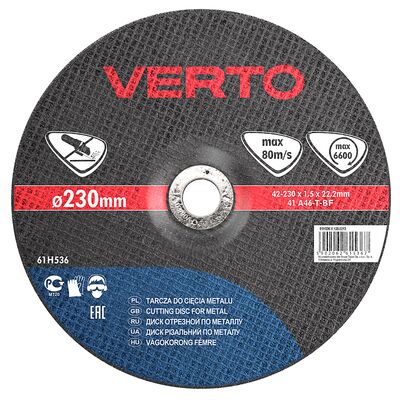 VERTO Tarcza tnąca do metalu 230 x 2,0 x 22,2 mm