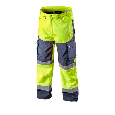 NEO Spodnie robocze ostrzegawcze softshell, żółte, rozmiar L